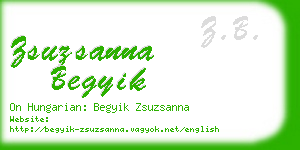 zsuzsanna begyik business card